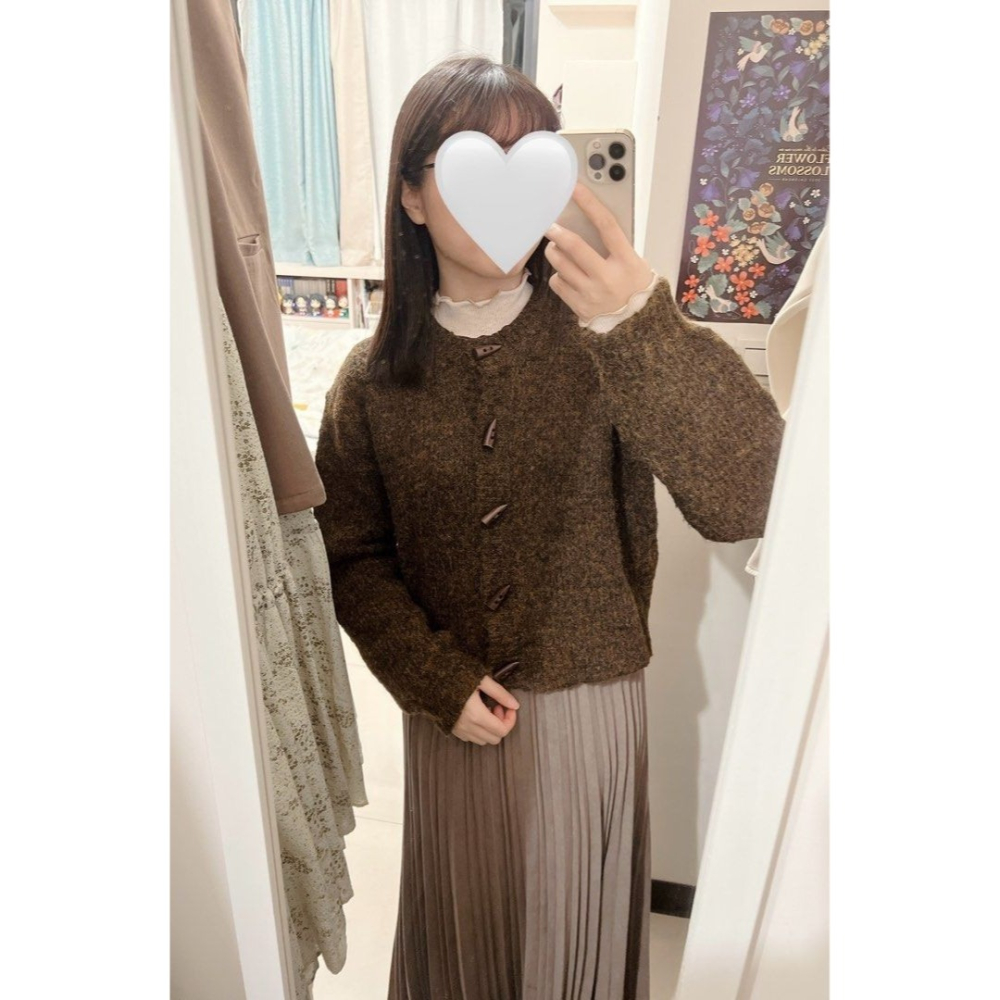 🐈 快來帶走我的二手衣 🇯🇵🐈 日雜感 韓國正品 正韓 norinori 日本選物店 混織毛茸茸牛角扣短外套-細節圖8