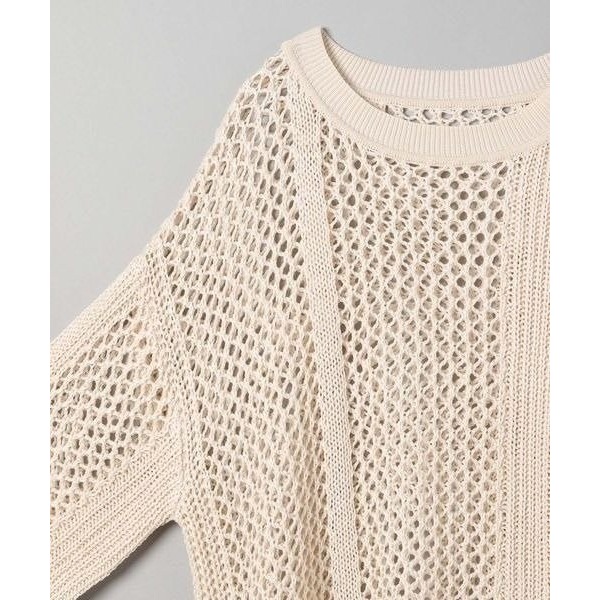 🐈 快來帶走我的二手衣 🇯🇵 🐈 日本正品 JEANASIS 顯瘦針織洞洞開衩上衣 米白 日牌古著-細節圖8