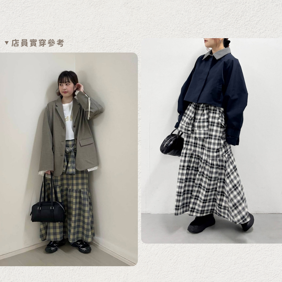 🐈 快來帶走我的二手衣 🇯🇵 🐈 日本正品 KBF 袖子打結格紋裙 芥末黃 二手日牌 古著-細節圖5