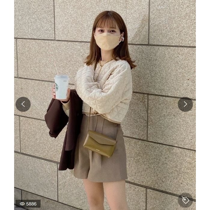 🐈 快來帶走我的二手衣 🇯🇵 🐈 日本正品 moi tytto 後開洞短版絎縫上衣 長袖 磚紅色 二手日牌 古著-細節圖7