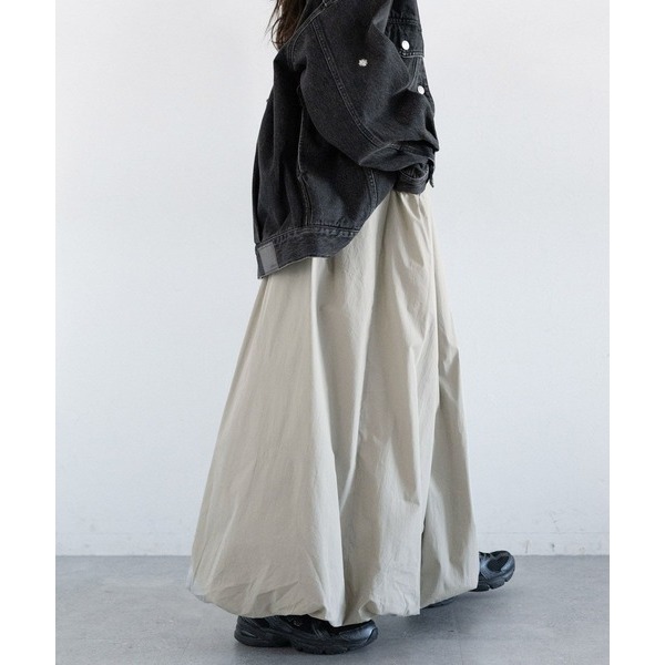 🐈 快來帶走我的二手衣 🐈 日本正品 RAGEBLUE 分量感十足！澎澎感氣球裙 灰褐色 二手日牌 古著-細節圖2