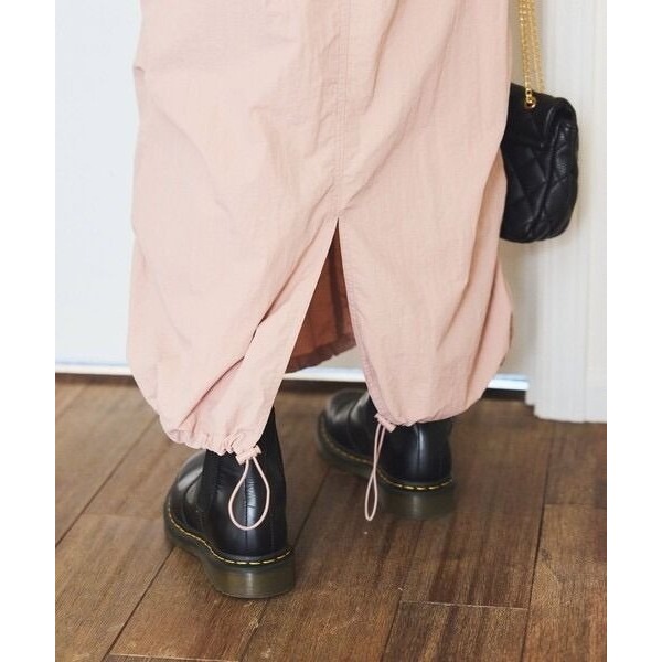 🐈 快來帶走我的二手衣 🇯🇵 🐈 日本正品 FREAK＇S STORE 淺灰綠腰帶工裝裙 抽繩設計 大口袋 日牌-細節圖8