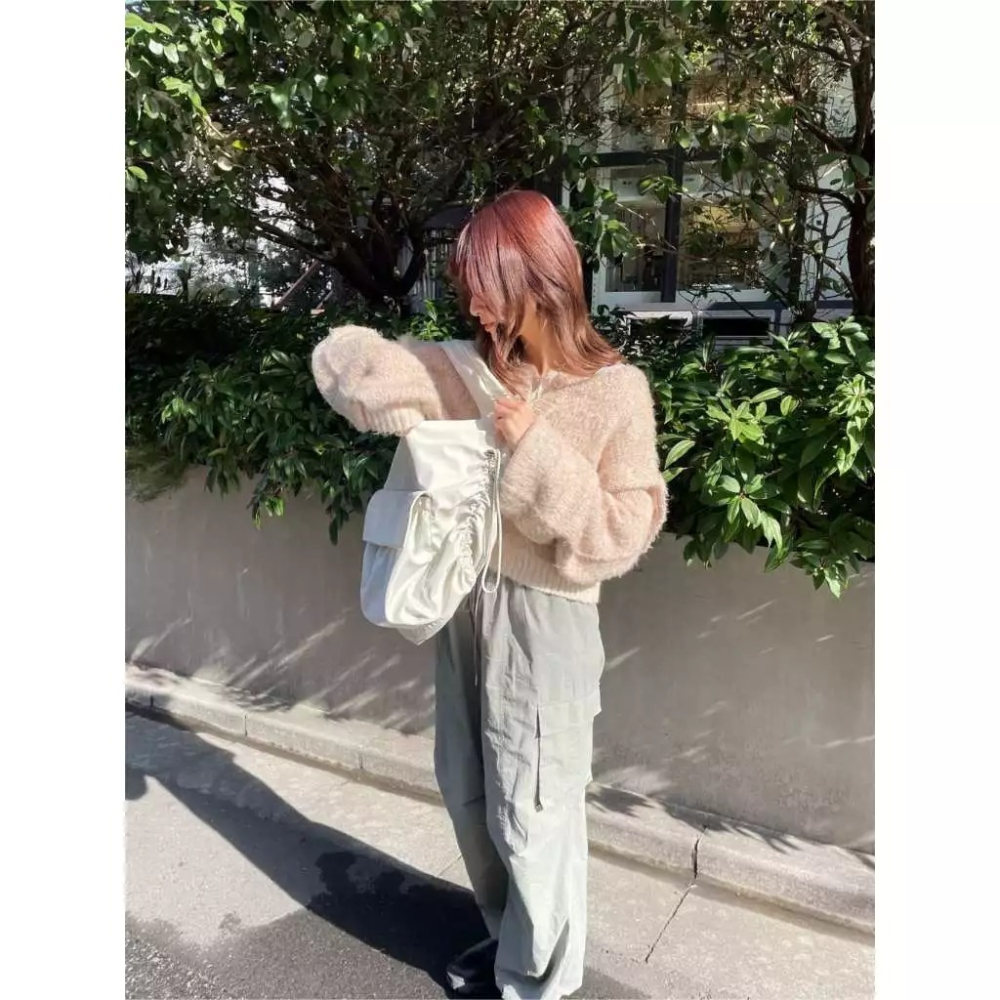 🐈 快來帶走我的二手衣 🇯🇵 🐈 日本正品 Kastane 混色毛線 3way 短版針織外套 米色 二手日牌-細節圖6
