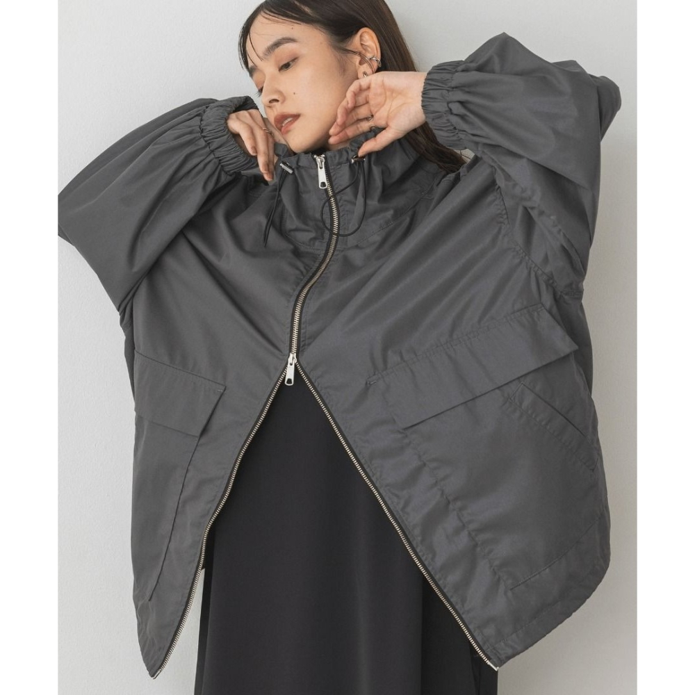 🐈 快來帶走我的二手衣 🐈 日本正品 HUNCH 質感派克大衣外套 象牙色 + 層次感優雅細褶長裙 黑色 日牌-細節圖7