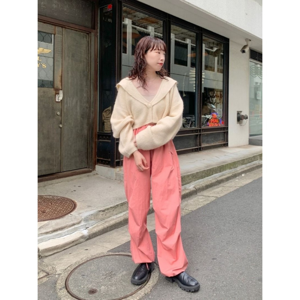 🐈 快來帶走我的二手衣 🇯🇵 🐈 日本正品 Kastane 海軍領短版針織毛衣 混色米色 罩衫外套 二手日牌-細節圖8