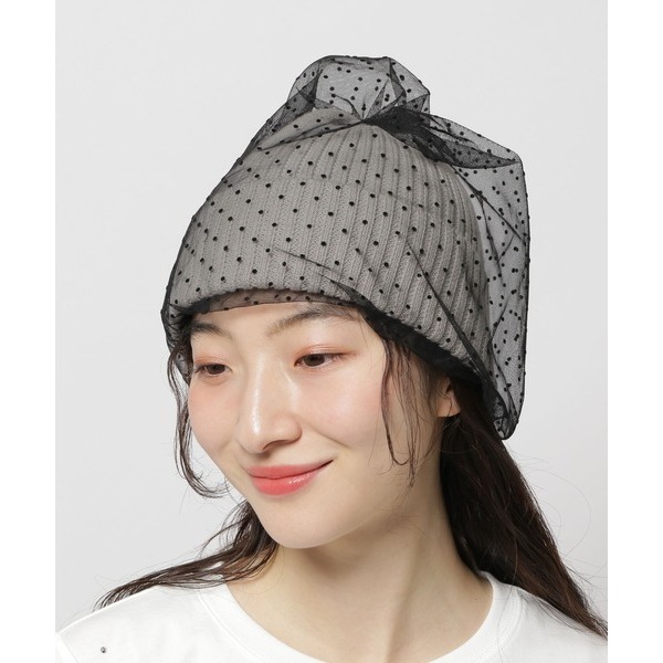 🐈 快來帶走我的二手衣 🇯🇵 🐈 日本正品 niko and 點點透紗毛帽 灰色 日牌-細節圖6