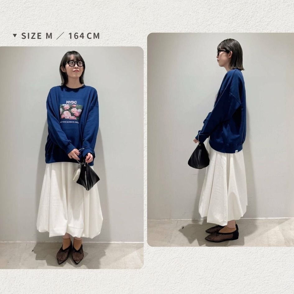 🐈 快來帶走我的二手衣 🇯🇵 🐈 日本正品 SENSE OF PLACE 花苞素色氣球裙 都會藍 M號 二手日牌-細節圖7