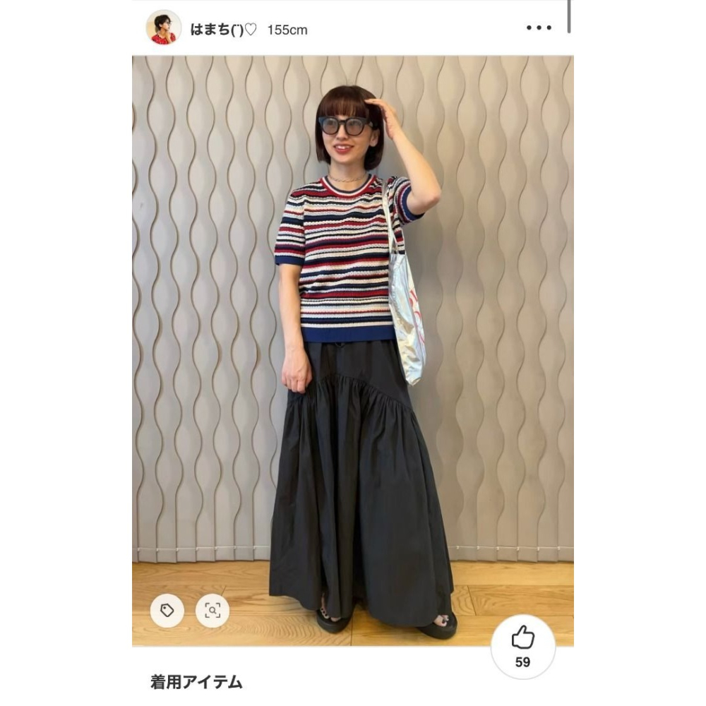 🐈 快來帶走我的二手衣 🇯🇵 🐈 日本正品 CIAOPANIC TYPY 超人氣！抽繩弧形半身裙 淺藍色 二手日-細節圖6