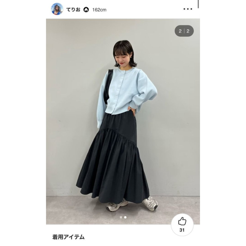 🐈 快來帶走我的二手衣 🇯🇵 🐈 日本正品 CIAOPANIC TYPY 超人氣！抽繩弧形半身裙 淺藍色 二手日-細節圖8