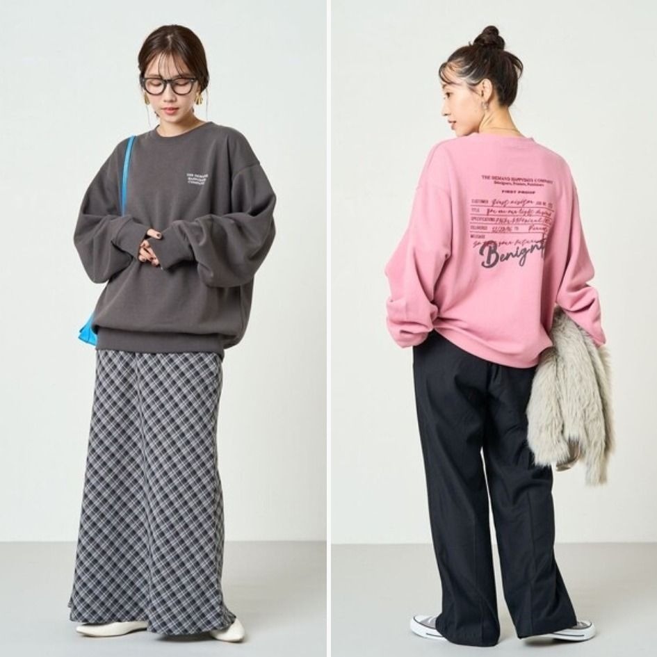 🐈 快來帶走我的二手衣 🇯🇵 🐈 日本正品 FREAK＇S STORE 刷毛英文刺繡大學Tee 淺灰色 二手日牌-細節圖2