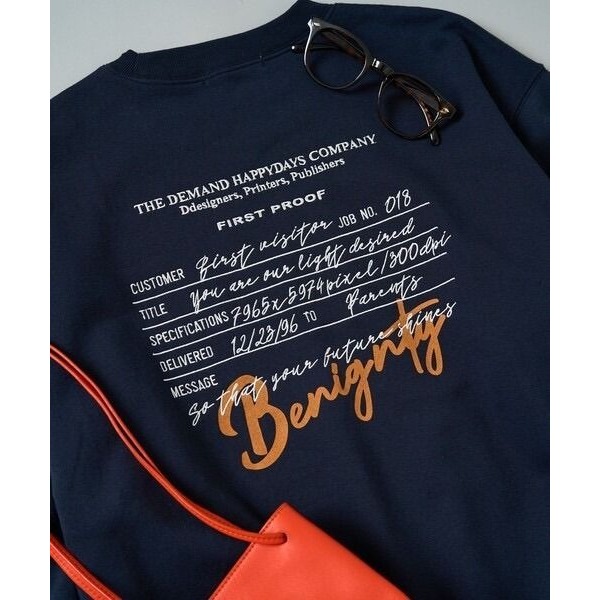 🐈 快來帶走我的二手衣 🇯🇵 🐈 日本正品 FREAK＇S STORE 刷毛英文刺繡大學Tee 淺灰色 二手日牌-細節圖3