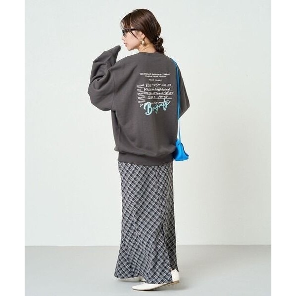 🐈 快來帶走我的二手衣 🇯🇵 🐈 日本正品 FREAK＇S STORE 刷毛英文刺繡大學Tee 淺灰色 二手日牌-細節圖5