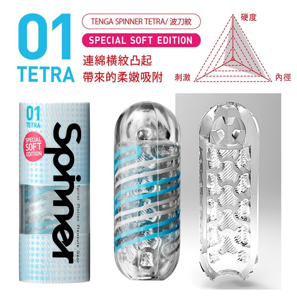 日本TENGA SPINNER 01-03款 TETRA 波刀紋/六角槍/圓盤盾 限定柔軟版 可重複使用自慰飛機杯自慰杯-細節圖3