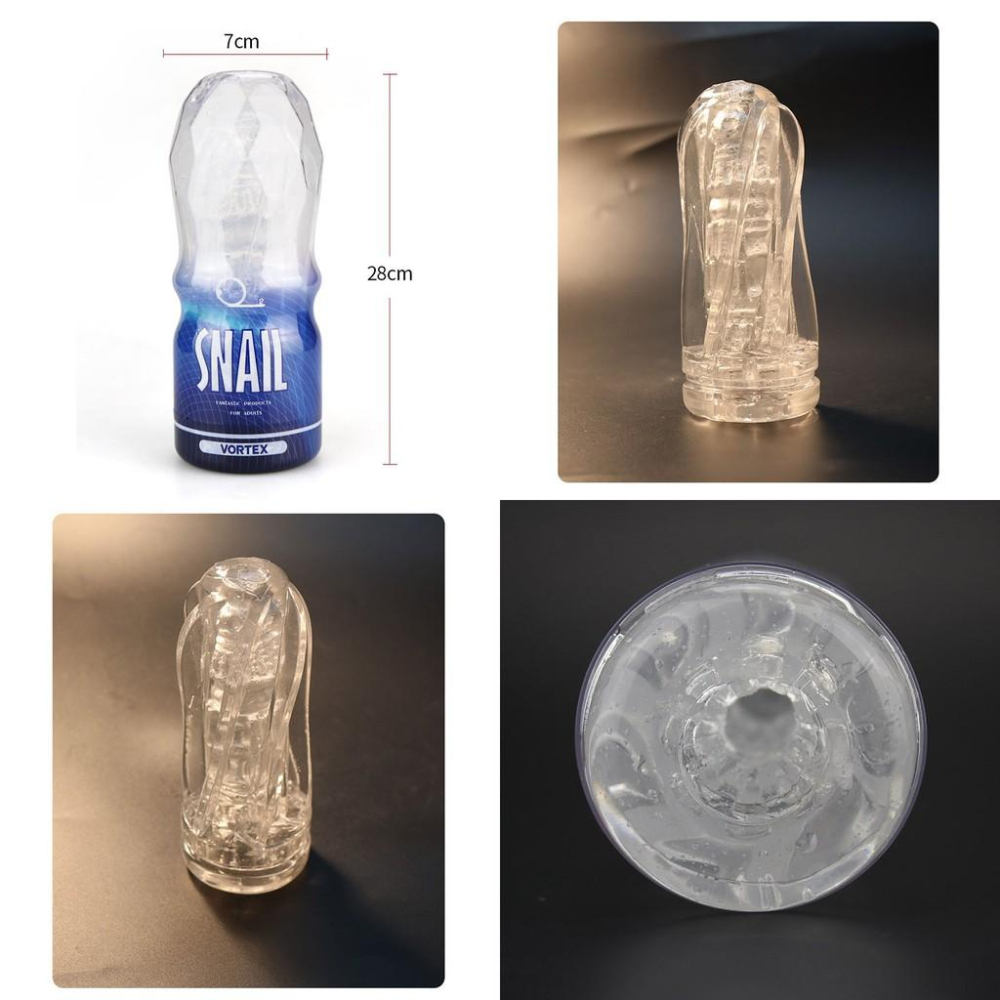 蒂色蝸牛飛機杯升級版Snail透明飛機杯訓練自慰杯 (透明藍色/透明黑色/透明紫色) 飛機杯成人用品 自慰套成人用品-細節圖3