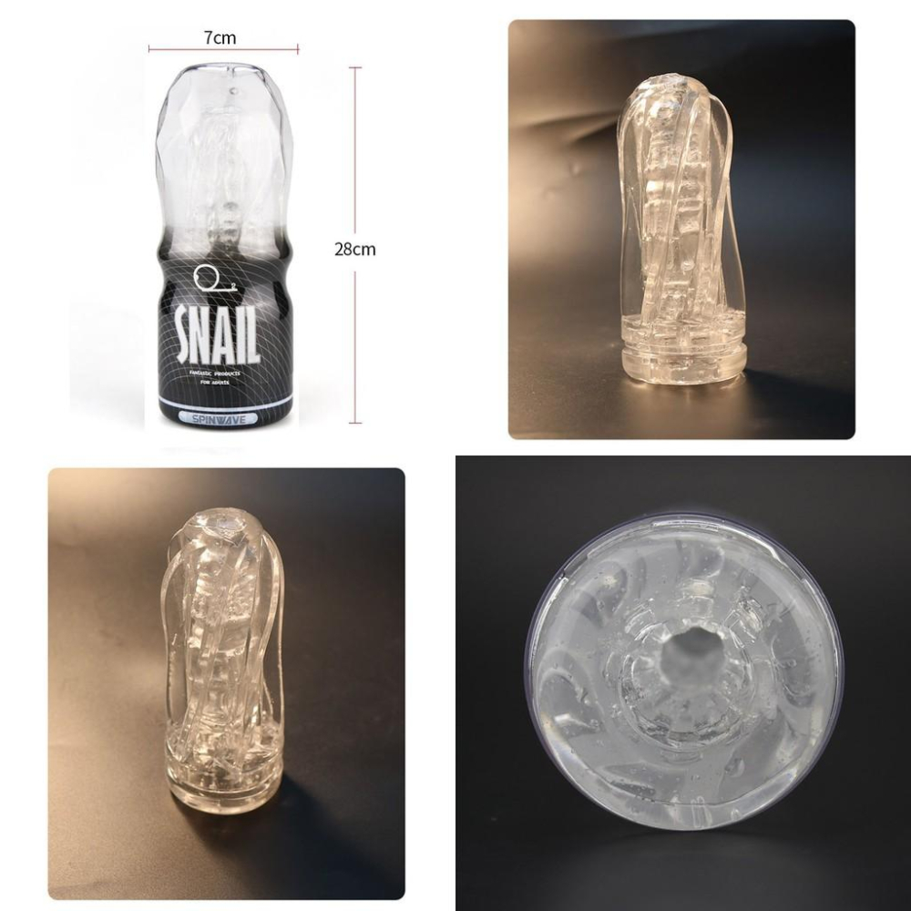 蒂色蝸牛飛機杯升級版Snail透明飛機杯訓練自慰杯 (透明藍色/透明黑色/透明紫色) 飛機杯成人用品 自慰套成人用品-細節圖4