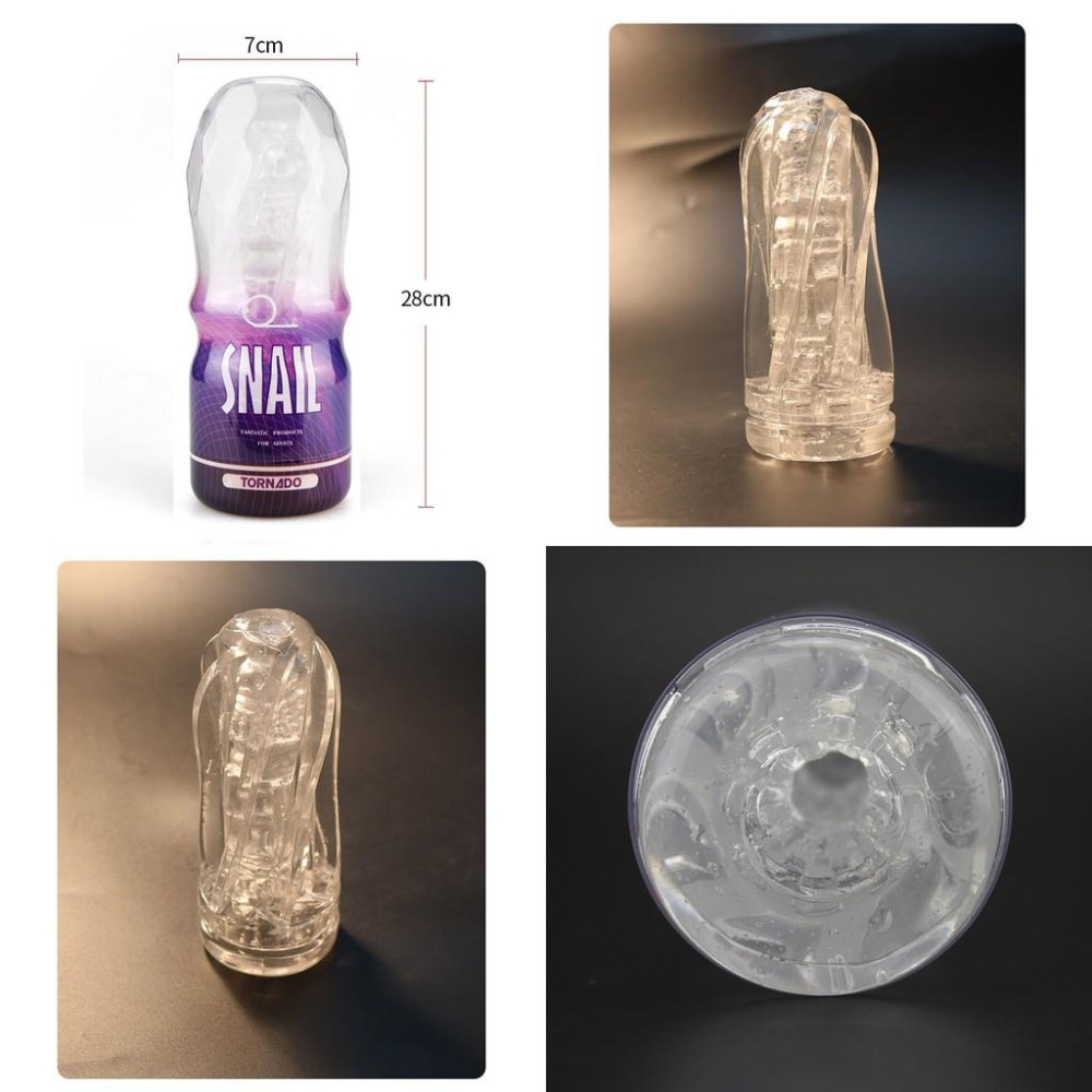 蒂色蝸牛飛機杯升級版Snail透明飛機杯訓練自慰杯 (透明藍色/透明黑色/透明紫色) 飛機杯成人用品 自慰套成人用品-細節圖5