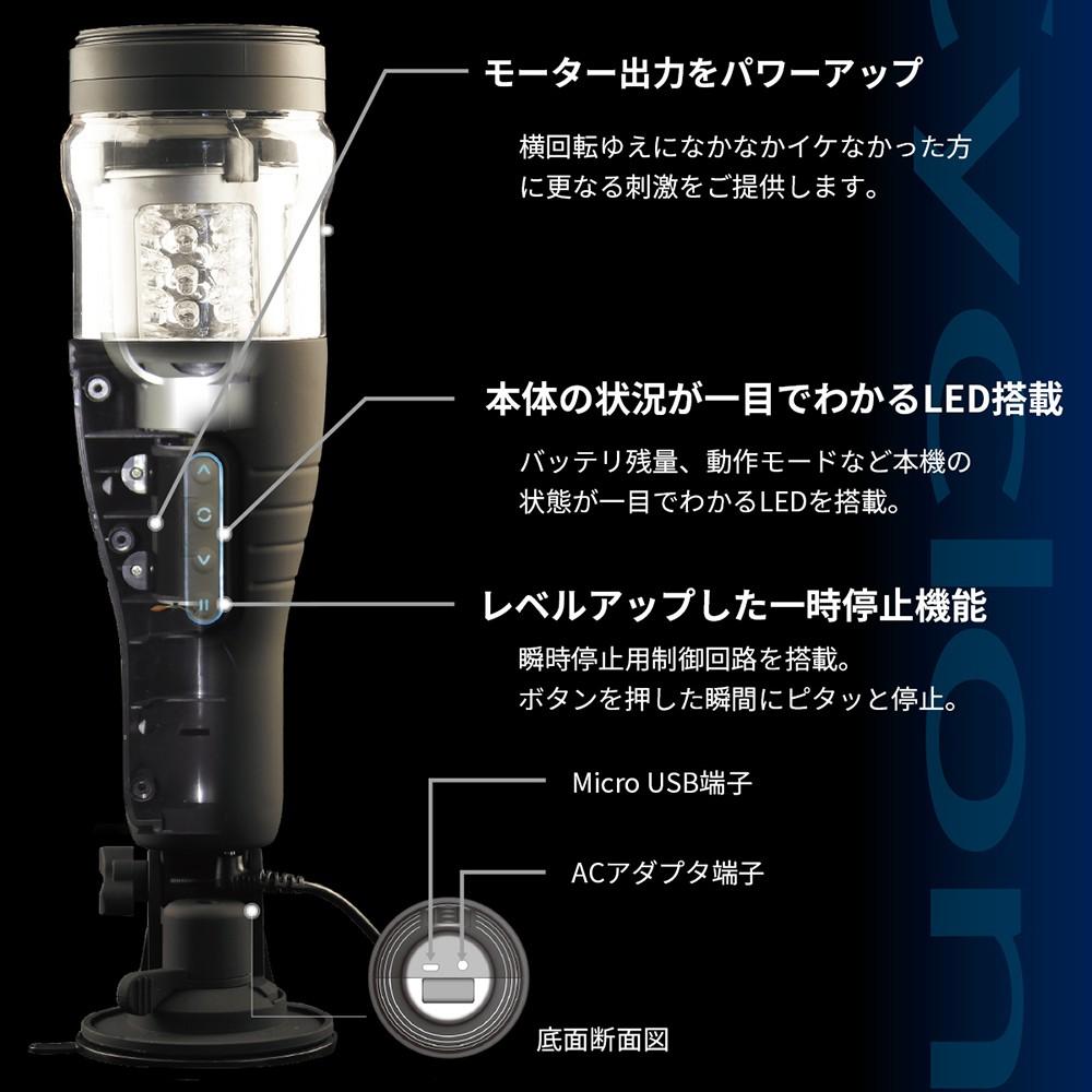 日本SSI JAPAN CycloneX10 USB 暴風電動飛機杯超高速迴轉旋風機-細節圖3