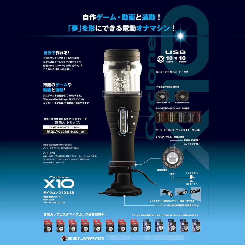 日本SSI JAPAN CycloneX10 USB 暴風電動飛機杯超高速迴轉旋風機-細節圖5