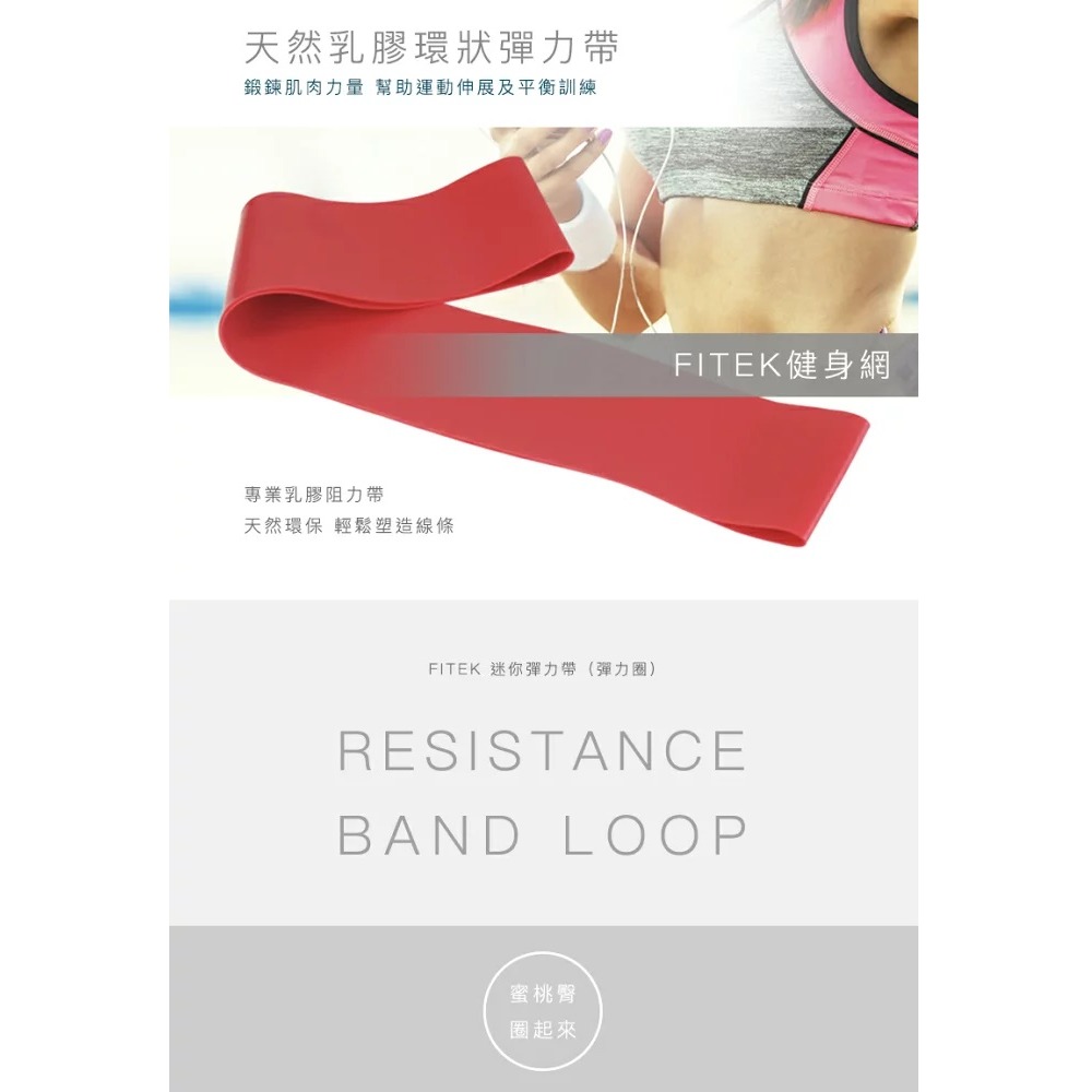 【Fitek健身網】現貨MINI BAND［整套五條入］天然乳膠阻力圈／彈力圈瑜珈帶／環狀彈力帶迷你彈力帶-細節圖2