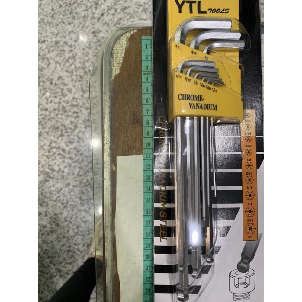 77機械五金:板手組YTL CR-V鉻釩鋼材質 L球型六角板手S2公制 英制-細節圖2