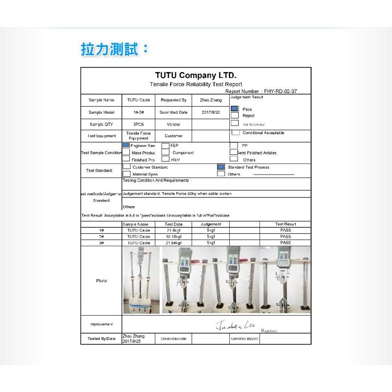 TUTU Cable TypeA to TypeC 專利卡捲線 傳輸充電線(100cm 專利設計) Type C版 藍-細節圖6