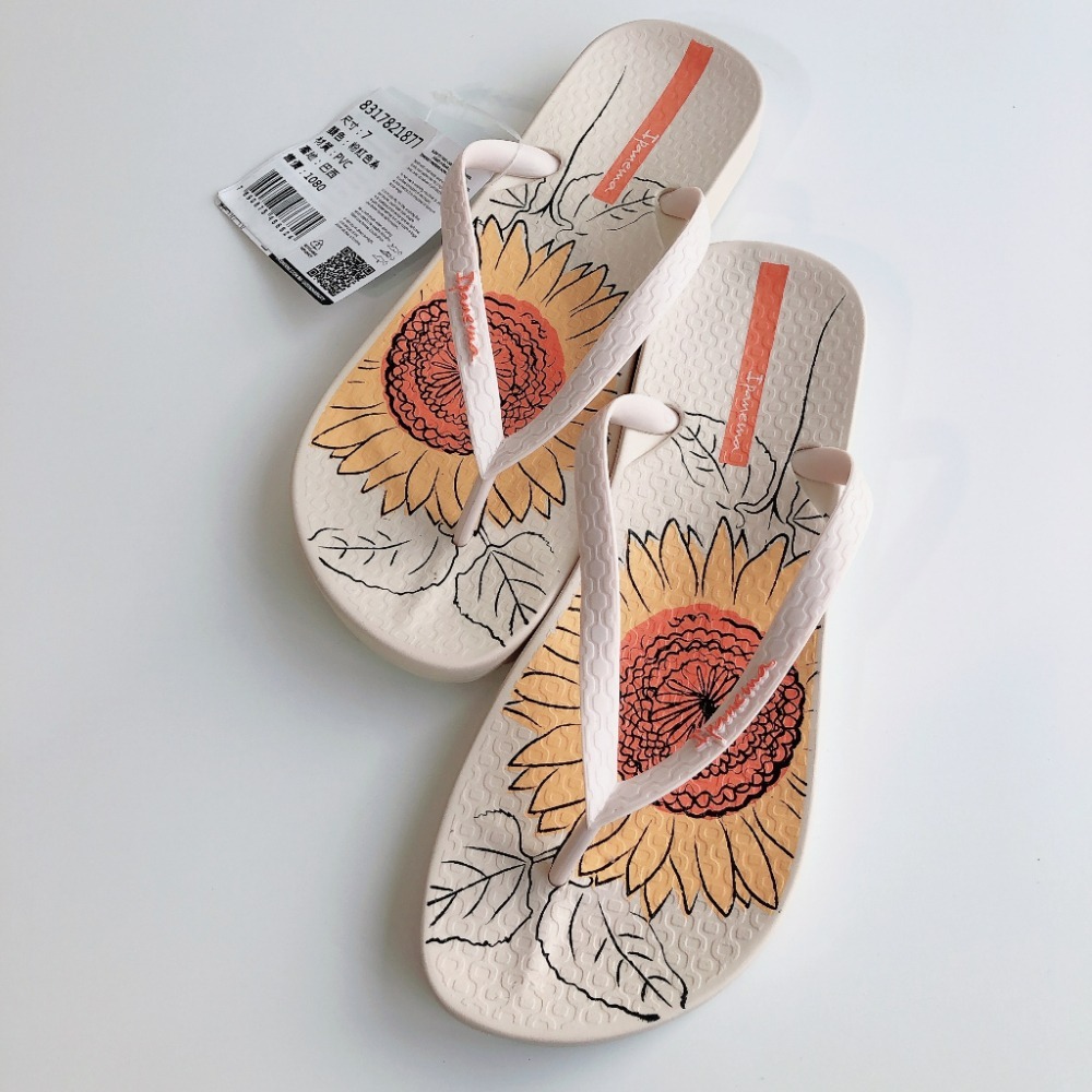 👍*Ipanema*巴西拖鞋(人體工學 向日葵 ANAT TEMAS 人字夾腳平底拖鞋)-細節圖4