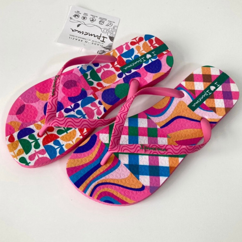 👍*Ipanema*巴西拖鞋(幾何印花 SEM IGUAL 人字夾腳平底拖鞋)-細節圖4