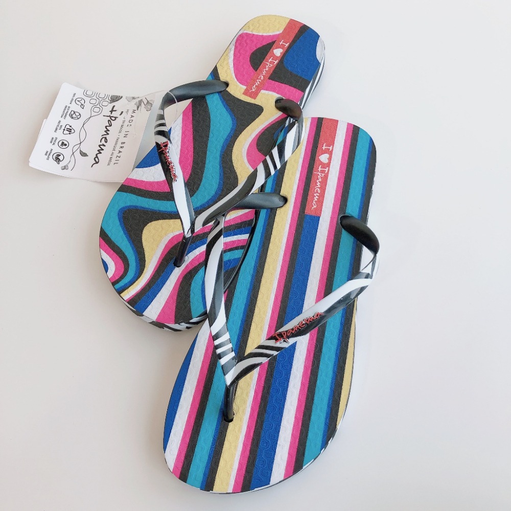 👍*Ipanema*巴西拖鞋(幾何印花 SEM IGUAL 人字夾腳平底拖鞋)-細節圖5