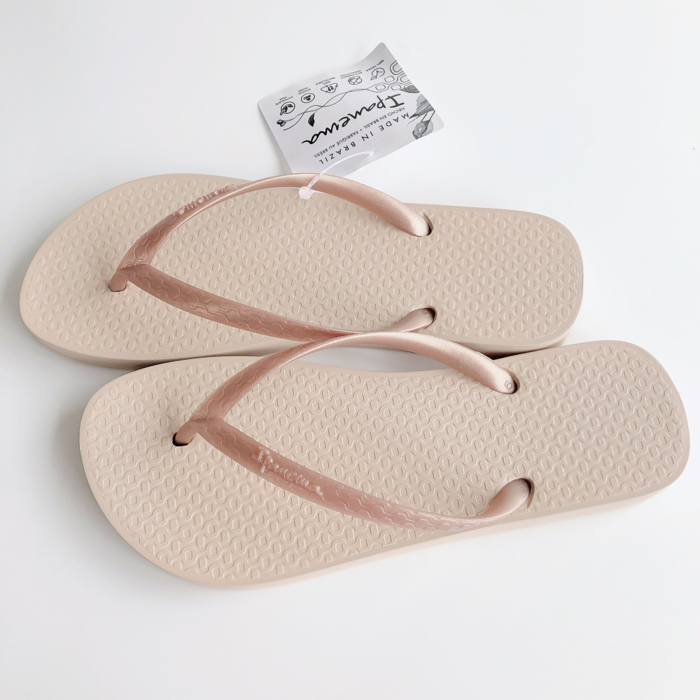 🔥*Ipanema 2023*女生巴西拖鞋(超軟Q CLASSIC 經典純色 人字夾腳拖鞋) 米 2522624747-細節圖4