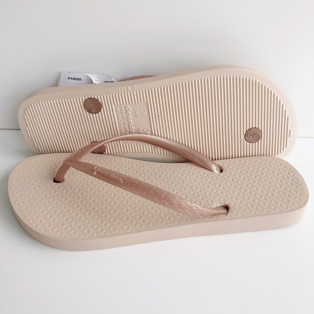 🔥*Ipanema 2023*女生巴西拖鞋(超軟Q CLASSIC 經典純色 人字夾腳拖鞋) 米 2522624747-細節圖6