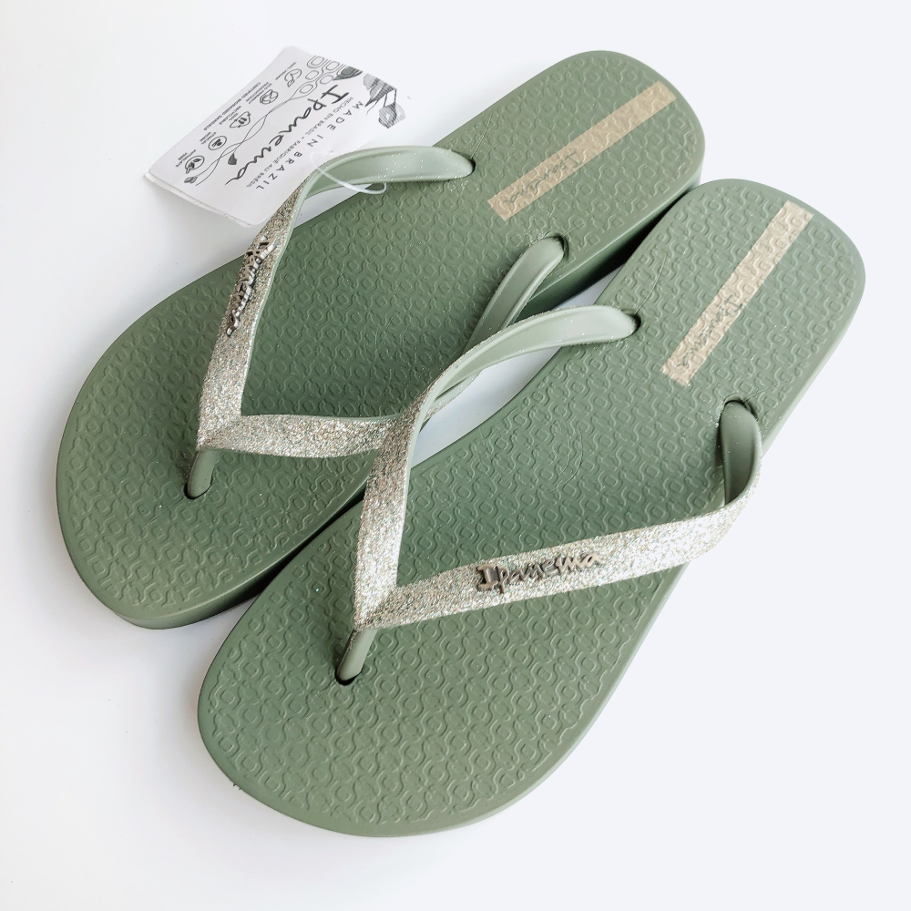 🔥*Ipanema*巴西拖鞋(晶鑽純色 LOLITA III 人字夾腳拖鞋) 綠 8173924953-細節圖4