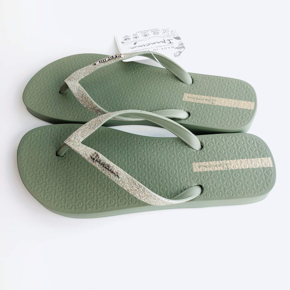 🔥*Ipanema*巴西拖鞋(晶鑽純色 LOLITA III 人字夾腳拖鞋) 綠 8173924953-細節圖5