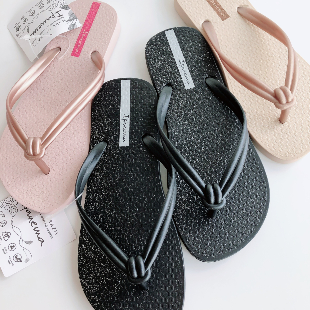 👍*Ipanema*巴西拖鞋(小日本風 噴砂面 扭結設計 ELO CHIC 夾腳拖鞋)-細節圖2