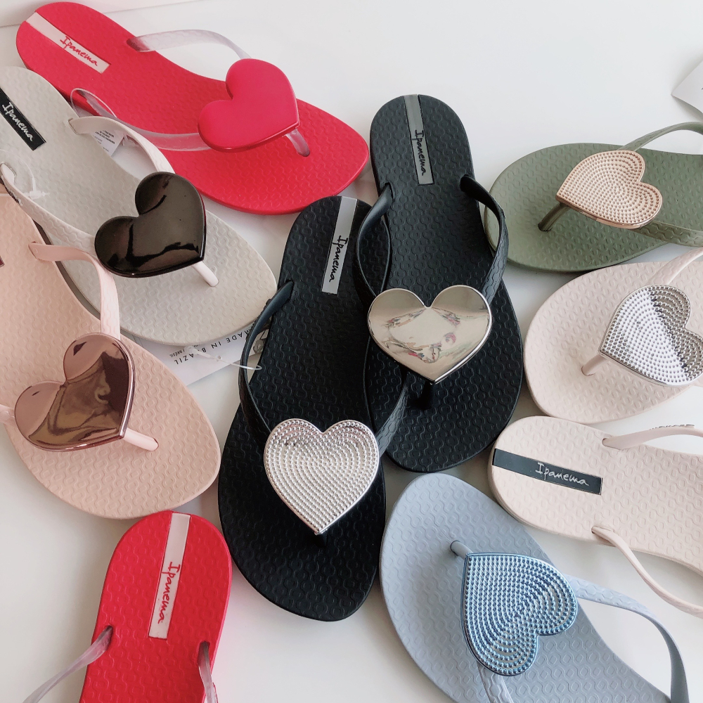 👍*Ipanema*巴西拖鞋(原色愛心飾 MAXI FASHION 人字夾腳平底拖鞋) 粉色系-細節圖7