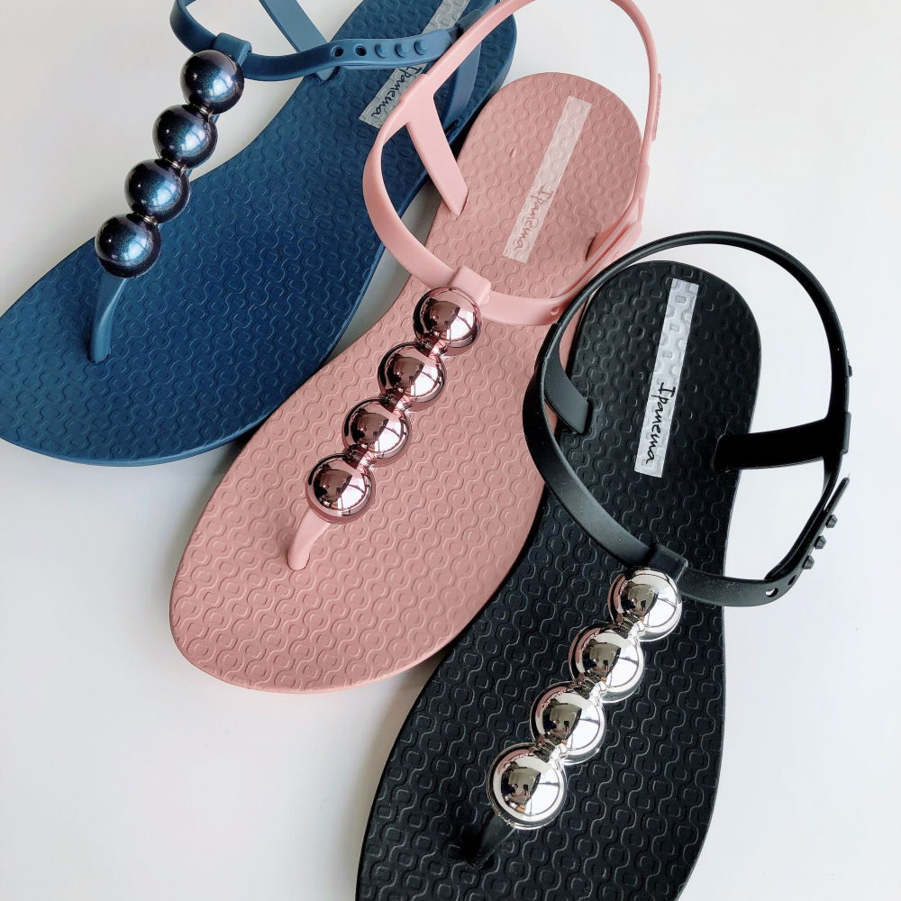 👍*Ipanema*巴西涼鞋(性感女星 ANITTA GLAM 珍珠 T字 夾腳涼鞋)-細節圖4