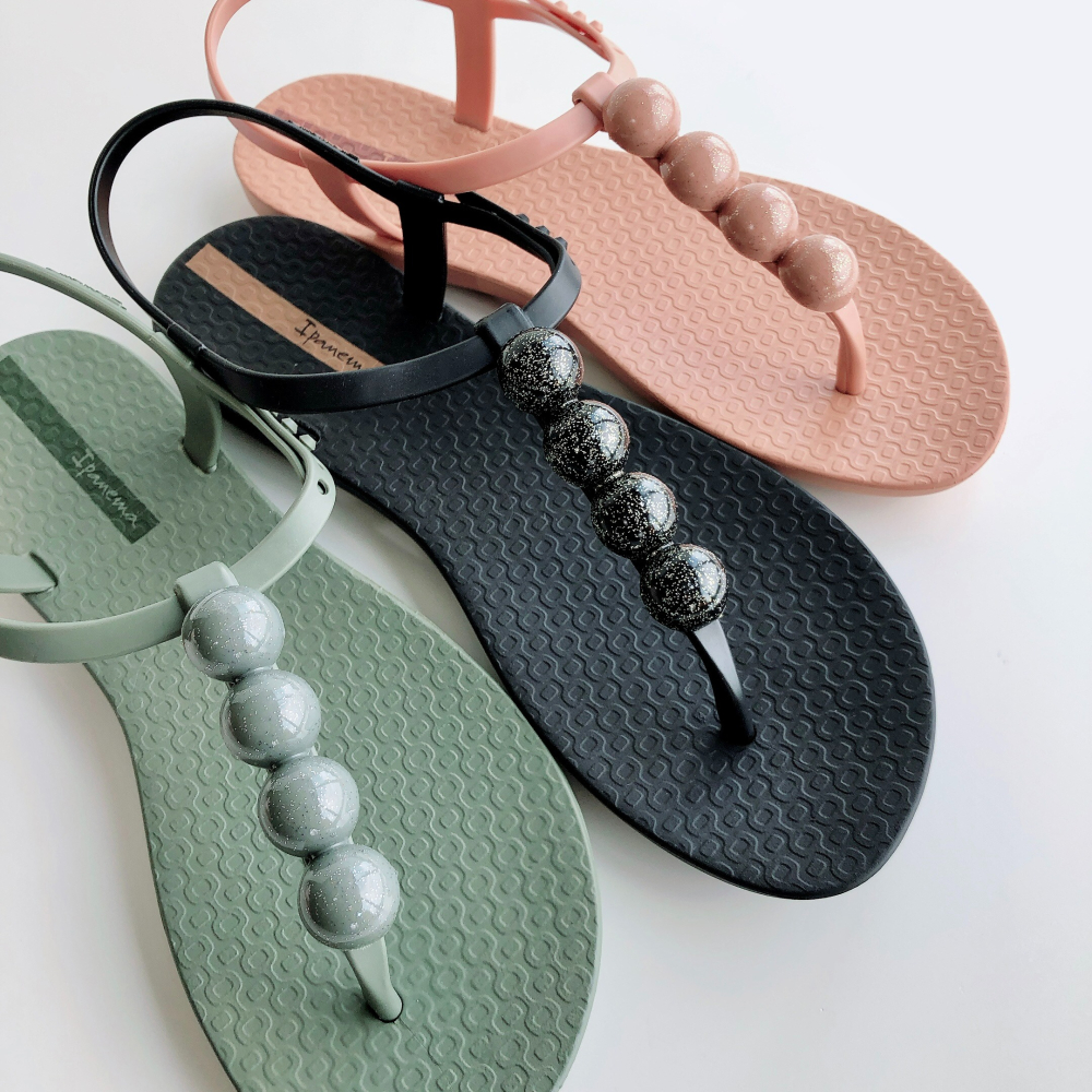 👍*Ipanema*巴西涼鞋(性感女星 ANITTA GLAM 珍珠 T字 夾腳涼鞋)-細節圖5