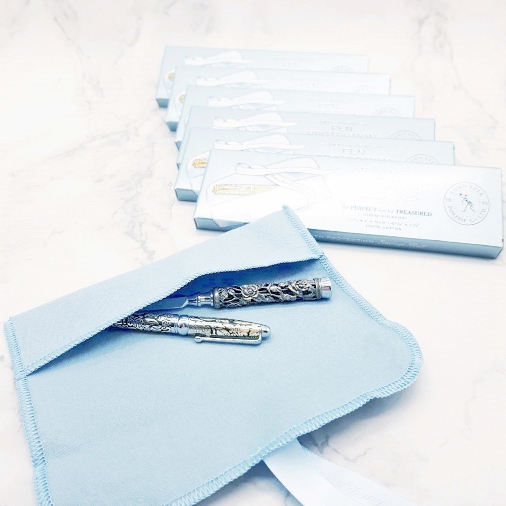 ├鋼筆收納袋┤ 英國 Town Talk 鋼筆專用 筆儲存卷 鋼筆收納 純銀筆收納 筆袋 鋼筆 收納 文具-細節圖4
