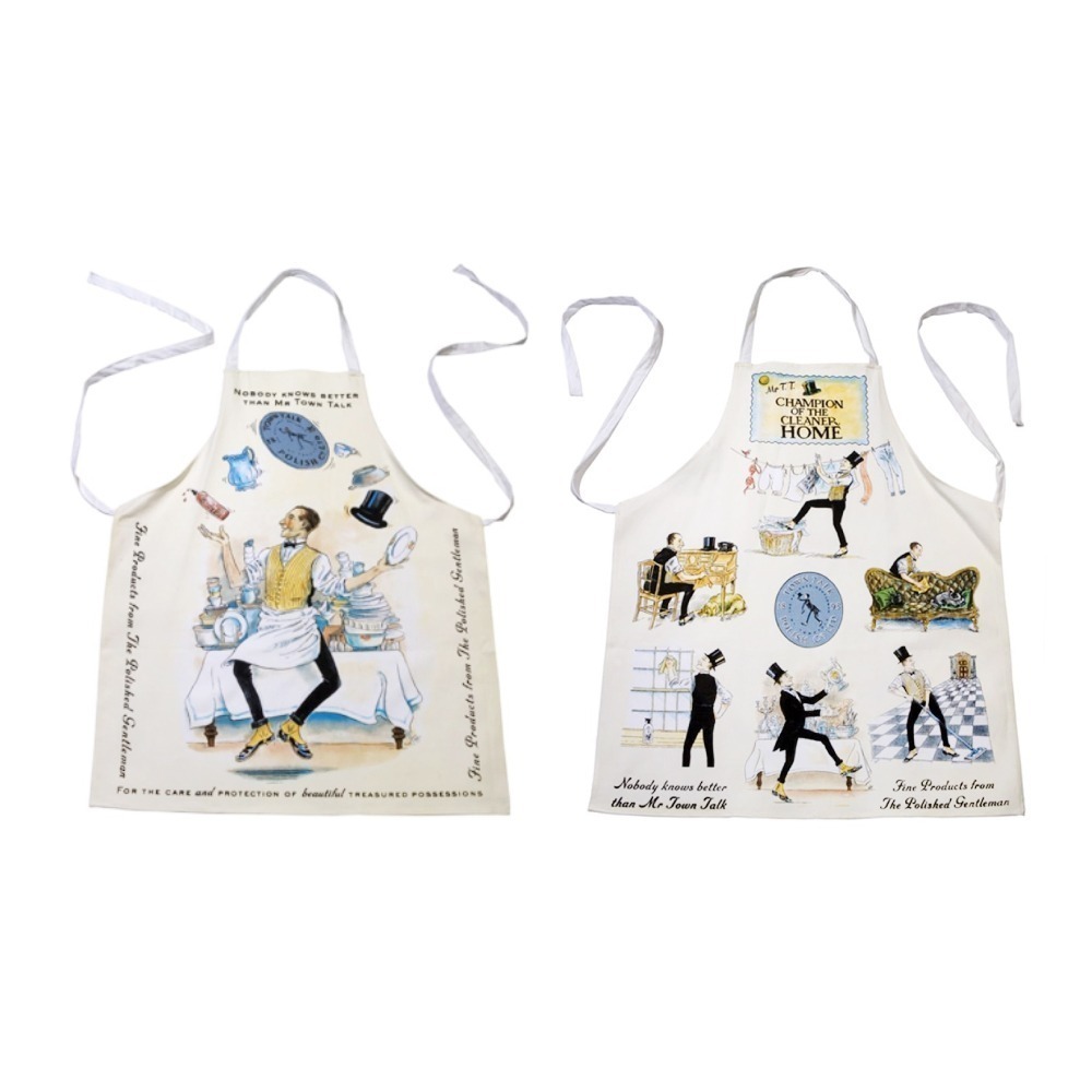 ├Town Talk 品牌圍裙┤ 英國 Town Talk 圍裙 工作圍裙 工作裙 品牌印花 圍兜兜 大掃除 居家清潔-細節圖2