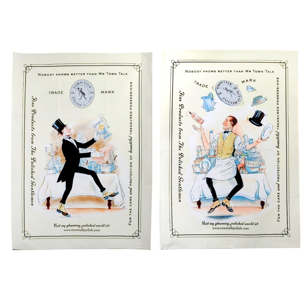 ├Town Talk品牌茶巾┤ 英國 茶巾 桌巾 餐巾 餐墊 logo印花巾 桌面 下午茶 陳列鋪設-細節圖2