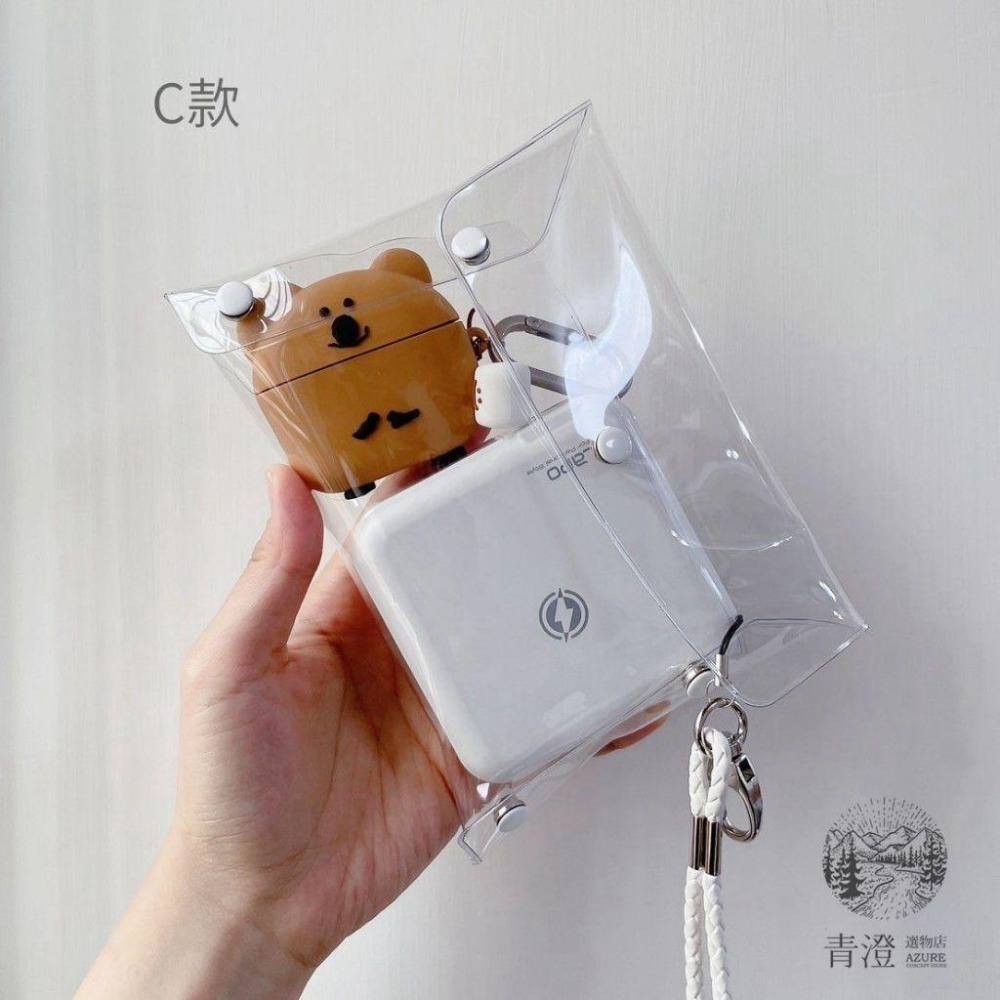 PVC├透明按扣收納包┤ ins風 透明文具袋 旅行收納包 透明包 口紅包 筆袋 壓扣袋 化妝品收納 卡包-細節圖7