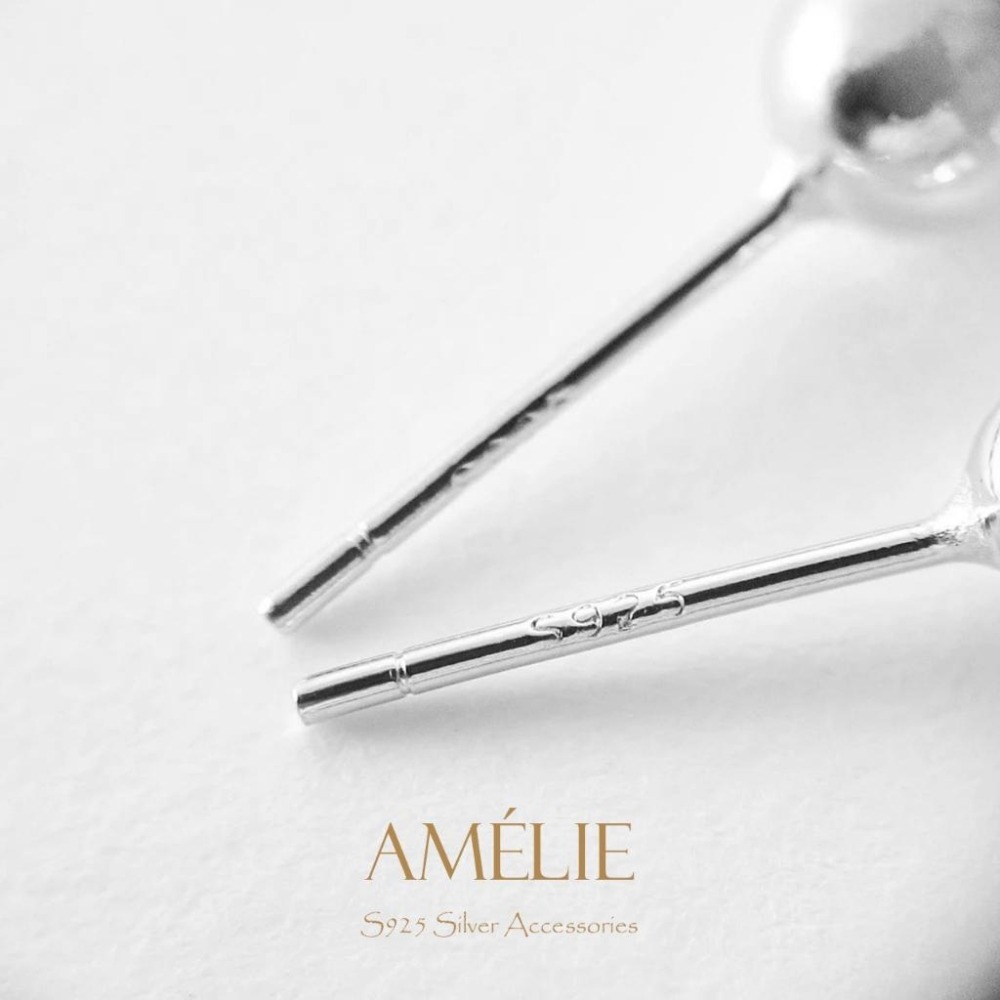 925銀├燈泡耳環┤ 純銀耳還 燈泡圓球耳環 小圓球耳針 耳釘 耳環 銀飾 銀耳針 耳束-細節圖5