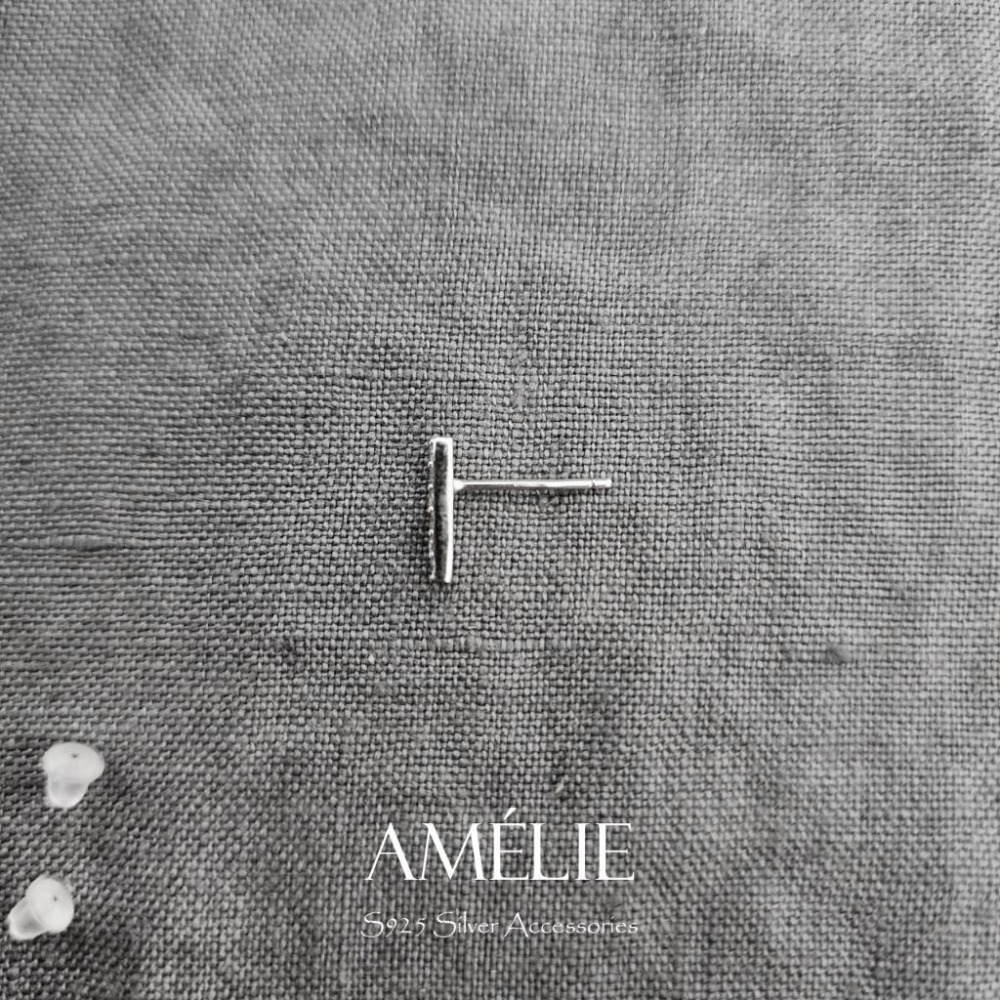 925銀├簡約線條耳環┤ 純銀耳環 鋯石耳環 銀耳環 造型耳環 鑽石耳環 水晶耳環-細節圖6