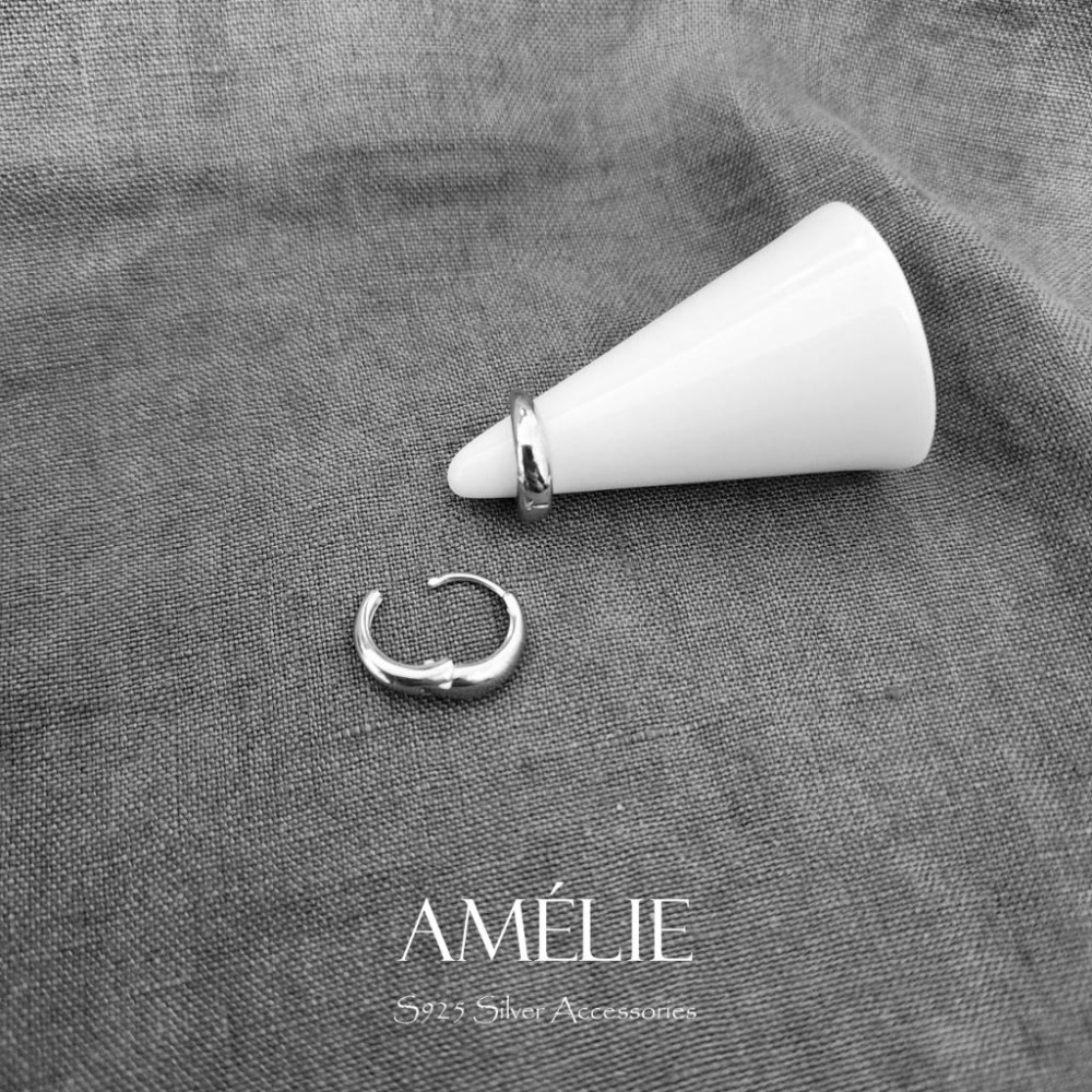 925銀├澎澎耳環┤ 耳針 耳扣 個性耳環 純銀耳環 銀耳環 造型耳環 圓圈耳環-細節圖2