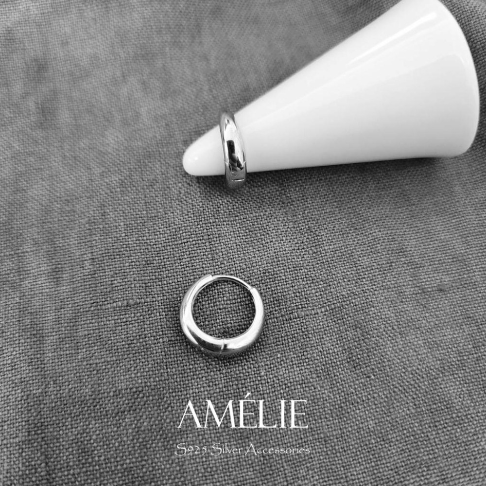 925銀├澎澎耳環┤ 耳針 耳扣 個性耳環 純銀耳環 銀耳環 造型耳環 圓圈耳環-細節圖3