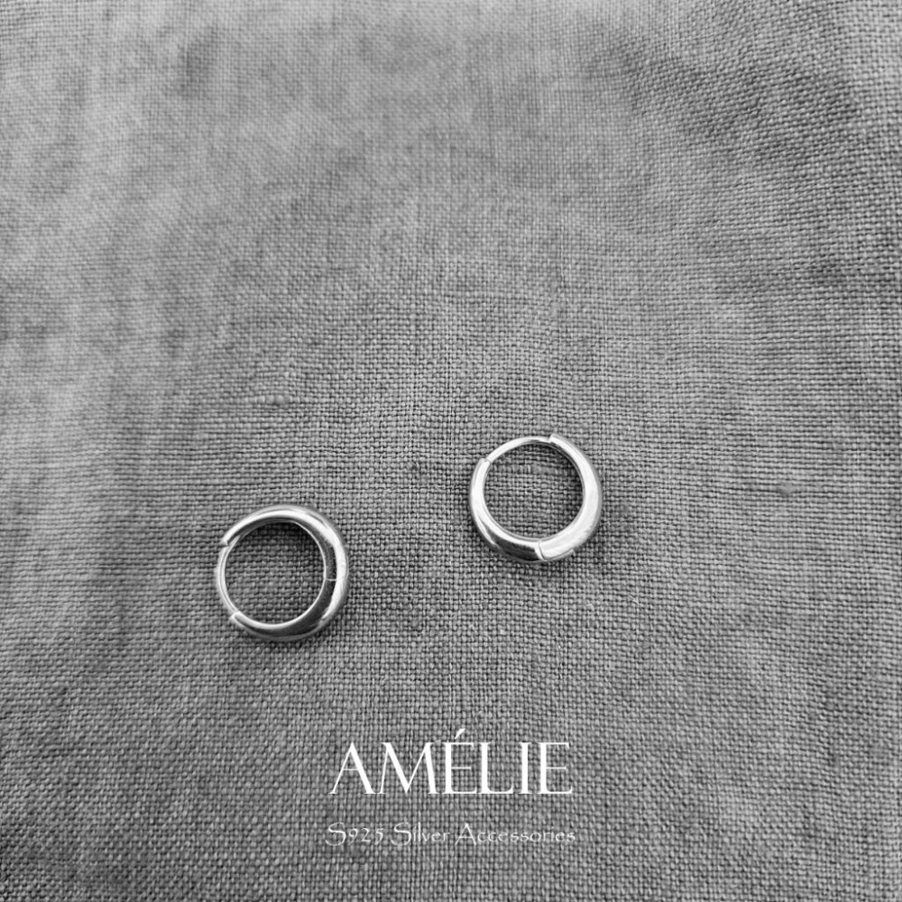 925銀├澎澎耳環┤ 耳針 耳扣 個性耳環 純銀耳環 銀耳環 造型耳環 圓圈耳環-細節圖4