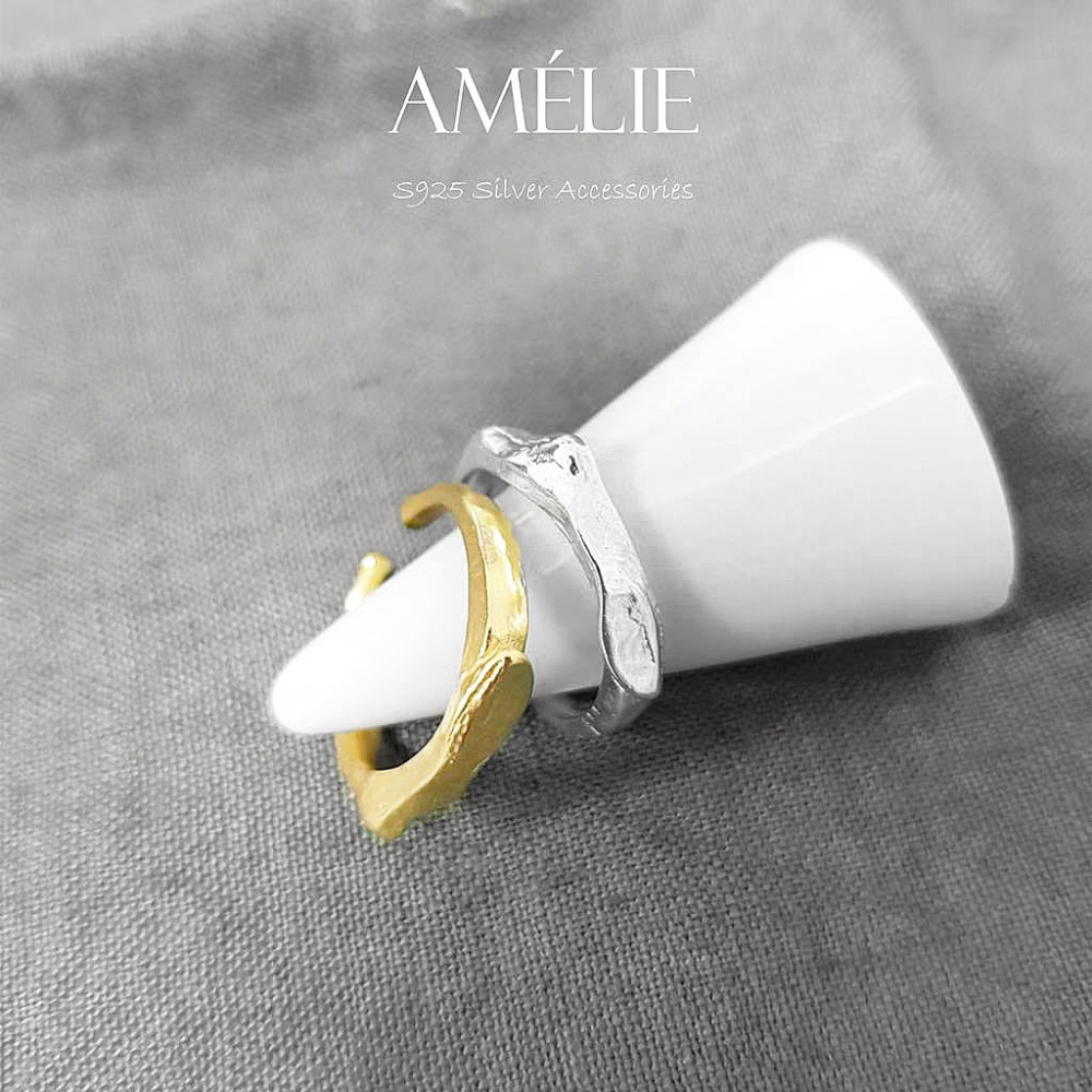 925銀├捶打開口戒┤ 純銀 銀戒 個性戒 開口戒-細節圖2