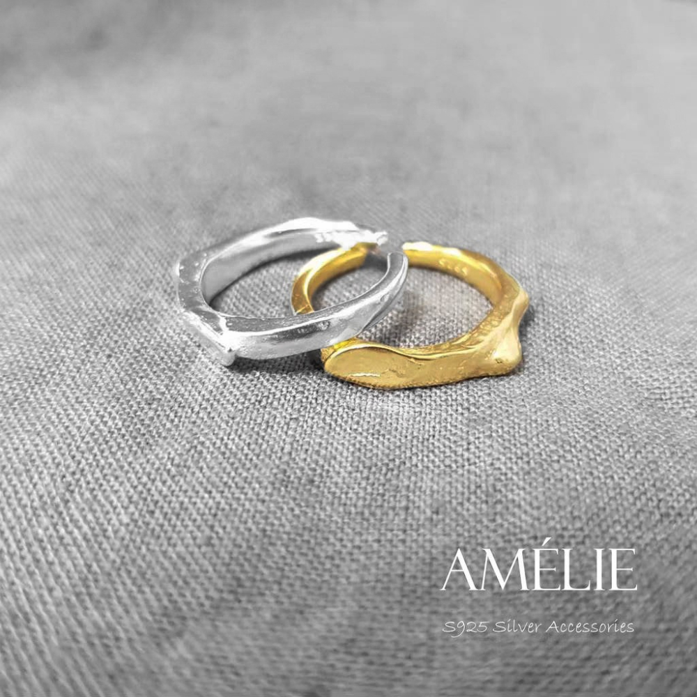 925銀├捶打開口戒┤ 純銀 銀戒 個性戒 開口戒-細節圖3