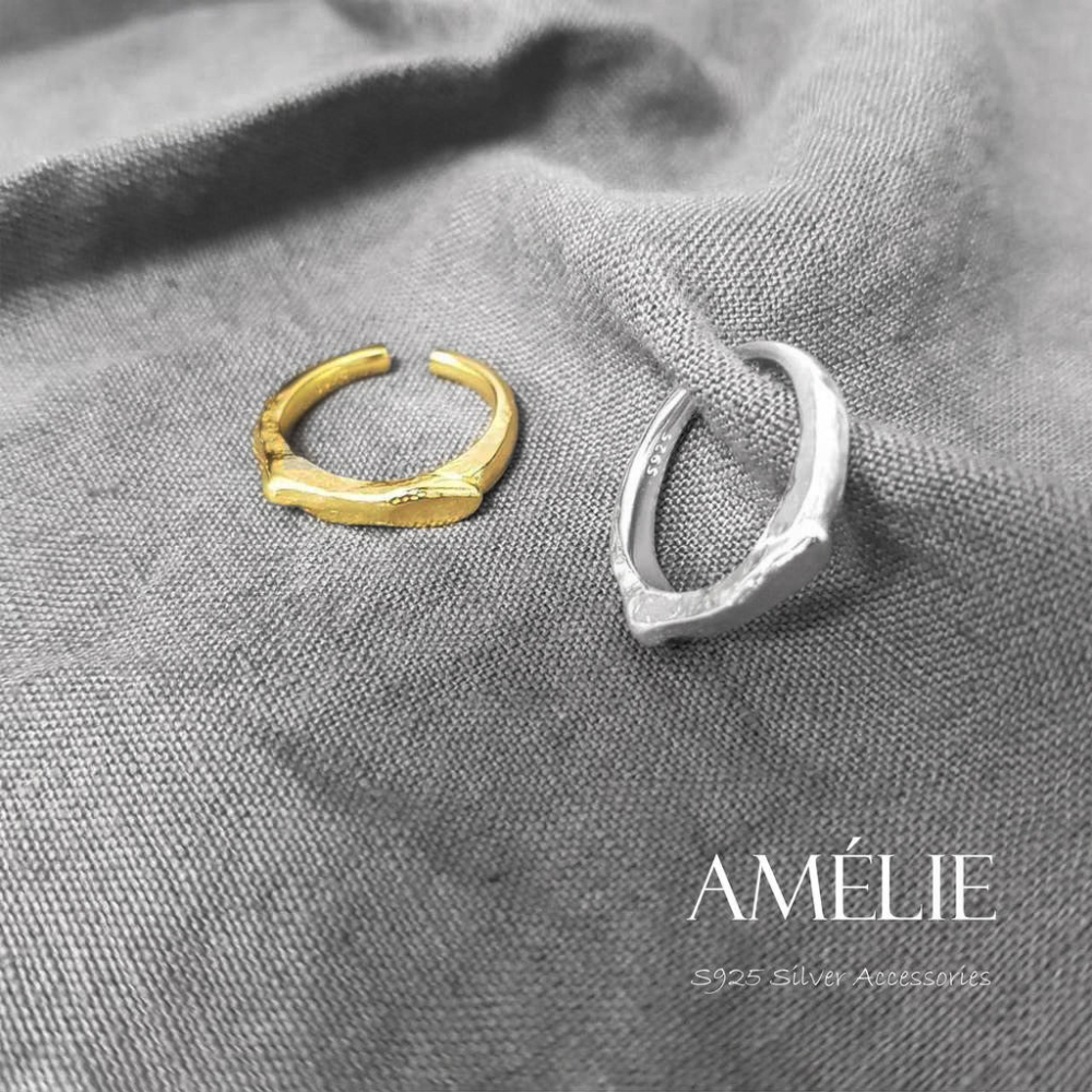 925銀├捶打開口戒┤ 純銀 銀戒 個性戒 開口戒-細節圖4