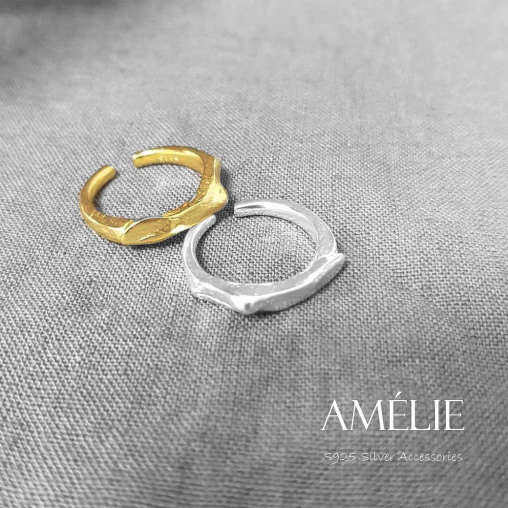 925銀├捶打開口戒┤ 純銀 銀戒 個性戒 開口戒-細節圖5