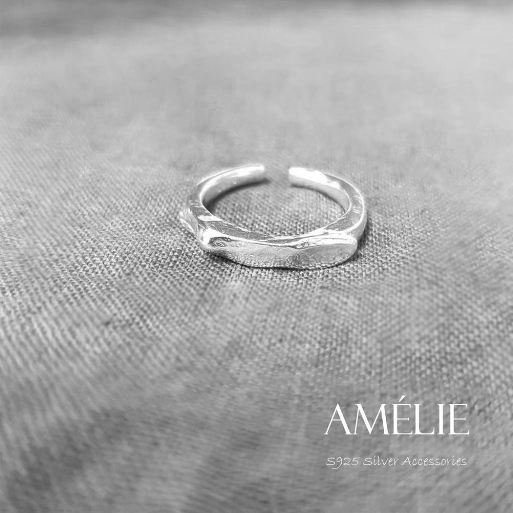 925銀├捶打開口戒┤ 純銀 銀戒 個性戒 開口戒-規格圖7
